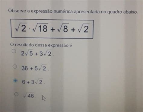 Atividade 19 Observe A Expressão Numérica Apresentada No Quadro Abaixo