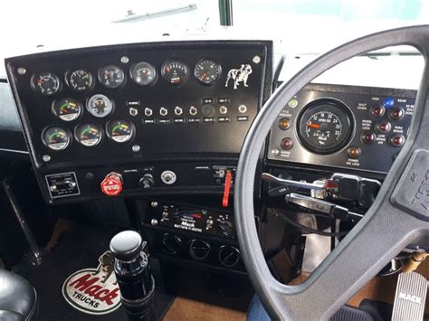 mack truck interior  gauges