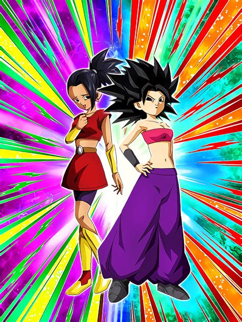 Female Saiyans Of Universe 6 Caulifla And Kalergbnoisescalelevel000000 Art Dragon Ball Z Dokkan