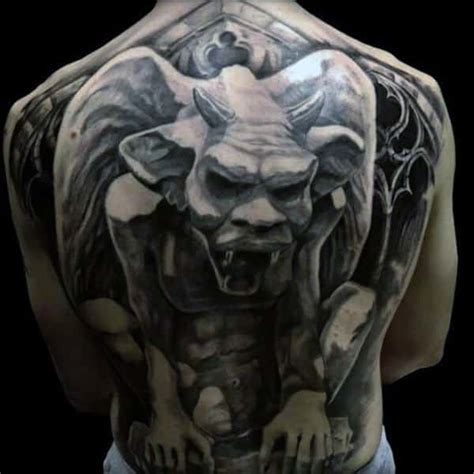 70 Gargoyle Tattoo Designs For Men - Stone Statue Ideas