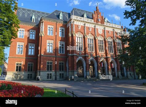 The Jagiellonian University facade, Krakow, Poland Stock Photo - Alamy