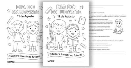 Atividade Dia Do Estudante 2025 - Atividade para o Dia do Estudante