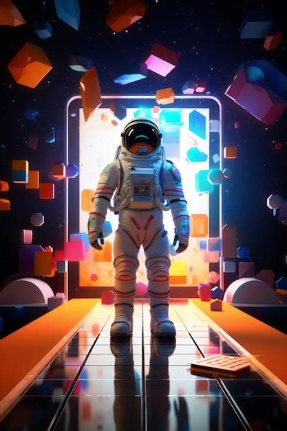 Rendering En 3D Del Astronauta Foto Gratis