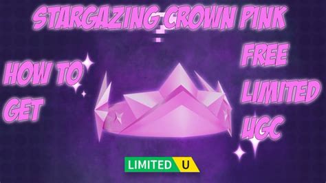 [free Limited Ugc] How To Get Stargazing Crown Pink Roblox Youtube