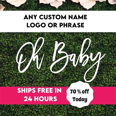 Oh Baby Sign - Etsy