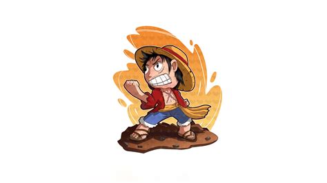 Chibi Luffy From One Piece Wallpaper Hd Anime Wallpapers K Wallpapers