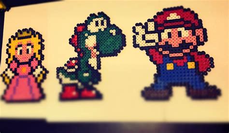 Hama Beads Princesa Yoshie Y Mario Bros