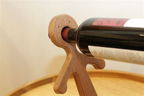 Wood Bottle Holder Balancing Wine Bottle Holder Rustic Etsy