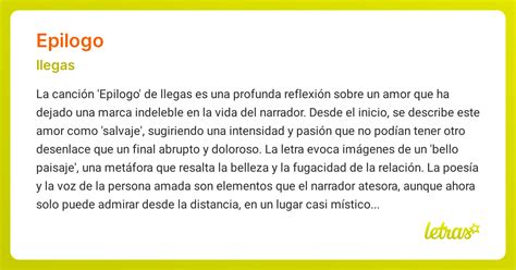 Oque E Epilogo