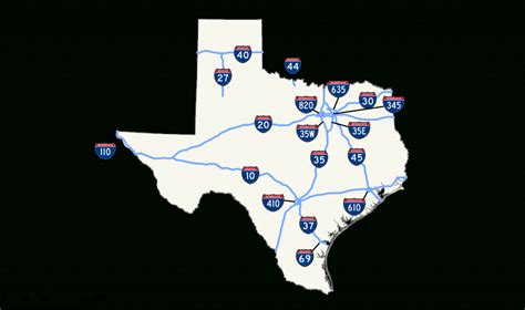 Map Of Texas Highways And Interstates | Printable Maps