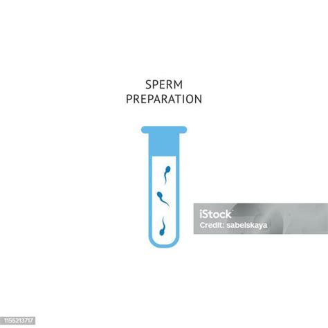 Sperm Preparation Procedure For Fertilization Laboratory Tube Icon With