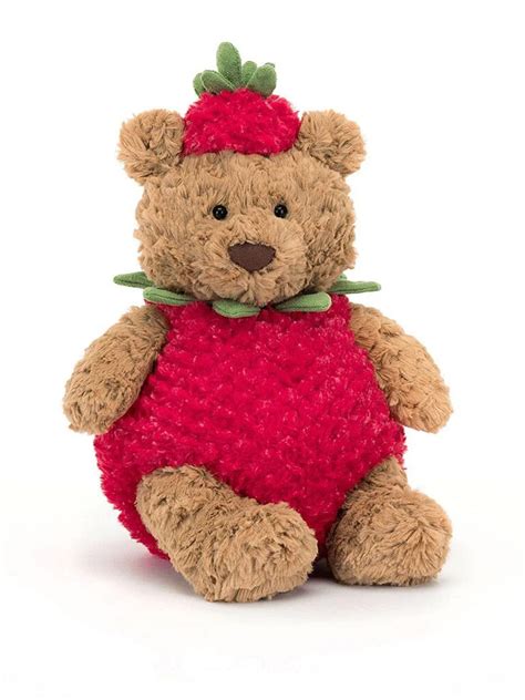 Jellycat Bartholomew Bear Strawberry Pumpkin And Bean