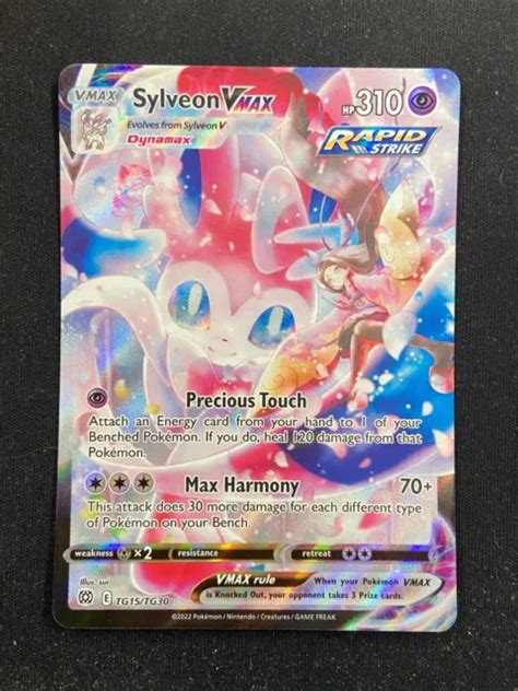 Sylveon Vmax Tg15 Tg30 Brilliant Stars Pokemon Full Art Ultra Rare