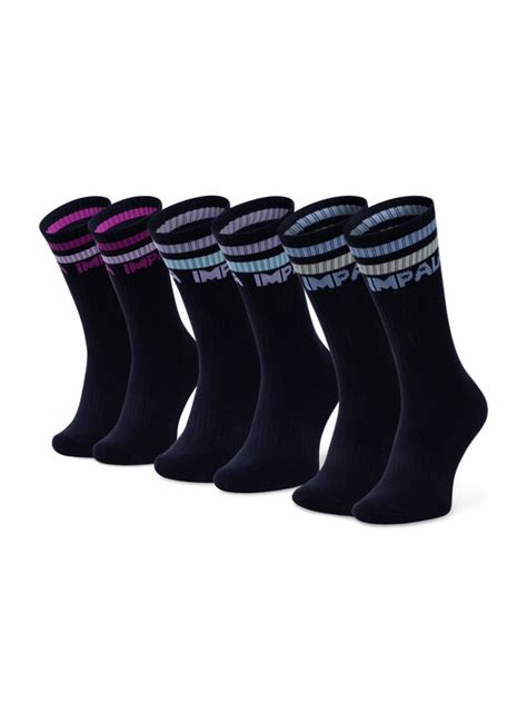 Impala Zestaw 3 Par Wysokich Skarpet Damskich Stripe Sock 3 Pack