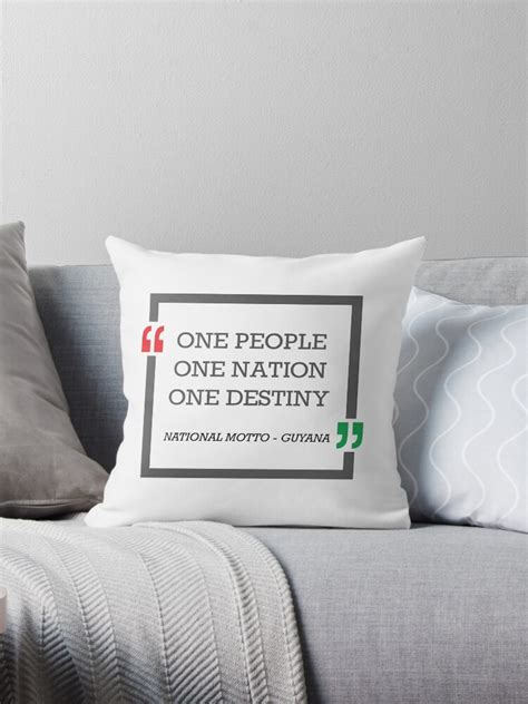 "Guyana National Motto" Throw Pillow by identiti | Redbubble