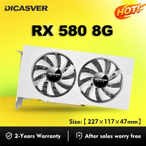 Dicasver Amd Rx 580 8g Graphics Card Gddr5 256bit 2048sp Pci Express 3