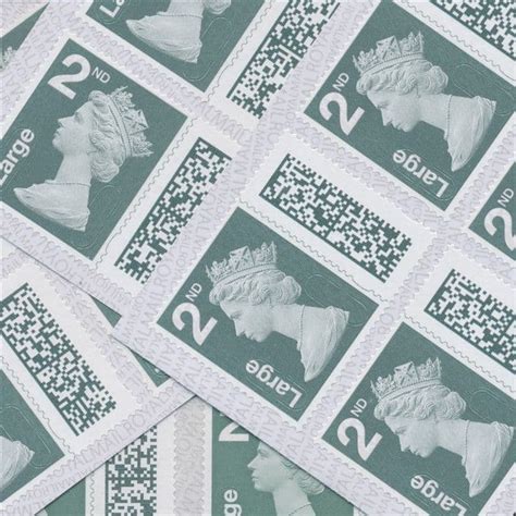 UK Discounted Postage 4 x 2nd Class Large Letter Stamps (QR Coded)