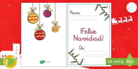 Tarjeta de felicitación para imprimir: ¡Feliz Navidad!