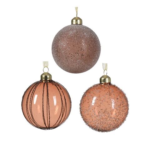 Set Van Glazen Kerstballen D Mm Sucr A Koffie Bruin Kerstballen