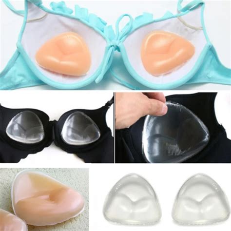 Women S Bra Silicone Pads 1Pair Bikini Swimsuit Push Up Enhancer Soft Removeable Bra Padding