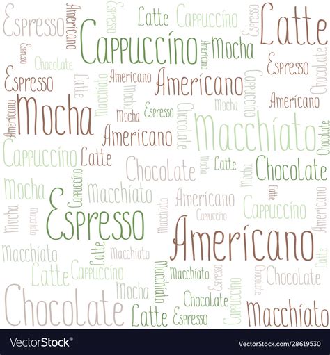 Coffee words background Royalty Free Vector Image