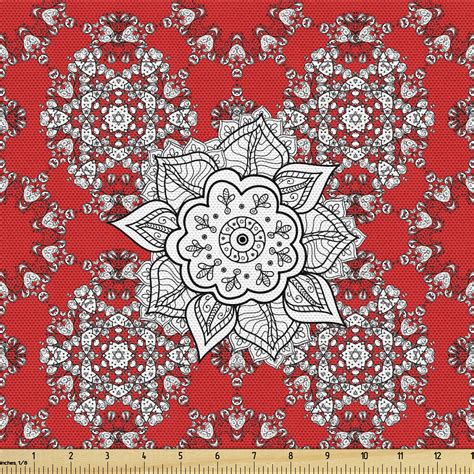 Mandala Fabric By The Yard Upholstery Design Pattern Doodles Mandala