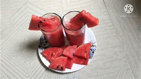 তরমুজের জুস 🍉 Watermelon Juice Tasty Juice Recipe Bangla Recipe Watermelon Juice At