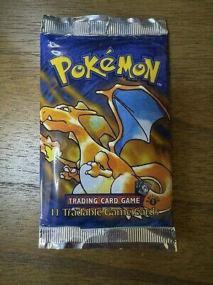 Pokémon 1st Edition Base Set Booster Pack Charizard Art Empty eBay