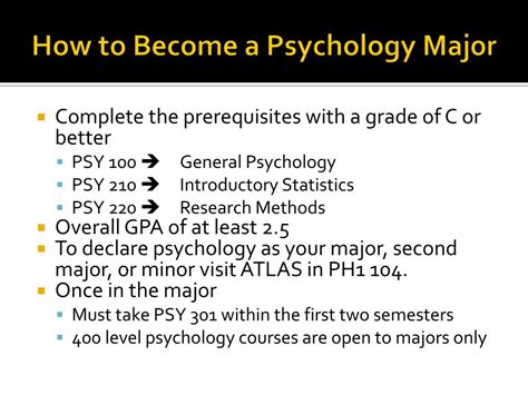 Ppt The Psychology Major Workshop Powerpoint Presentation Free