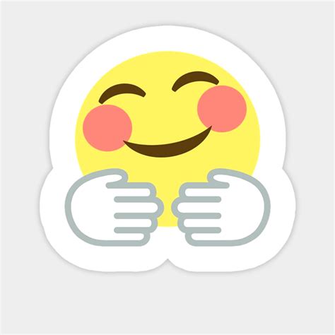 Hugging Emoji Face - Hugging Emoji Face - Sticker | TeePublic