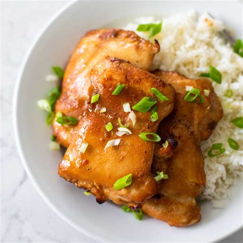 Honey Garlic Chicken Thighs Peanut Blossom