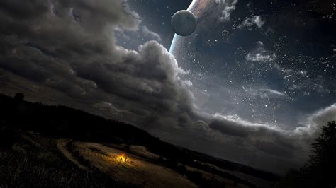 Wallpaper Sunlight Night Sky Moonlight Astronomy Light Cloud Darkness Atmosphere Of