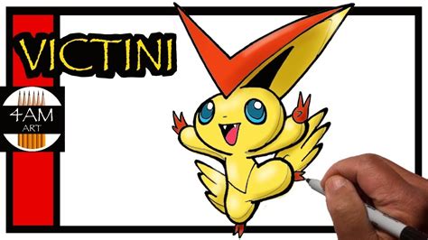 How To Draw PokÉmon Victini Step By Step Youtube