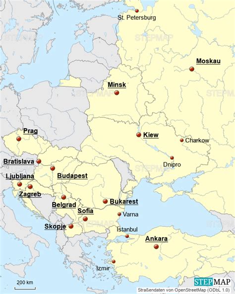 StepMap Osteuropa 14 11 16 gh Landkarte für Deutschland