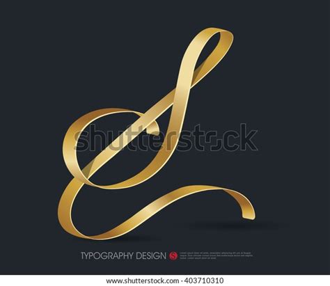 Ribbon Typography Font Logo Type Glossy Stock Vector (Royalty Free ...