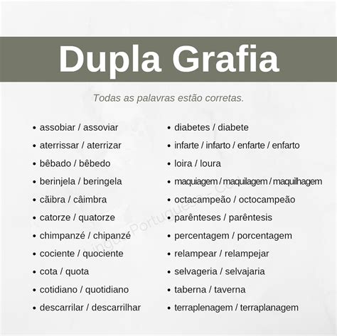 Palavras Dupla Grafia