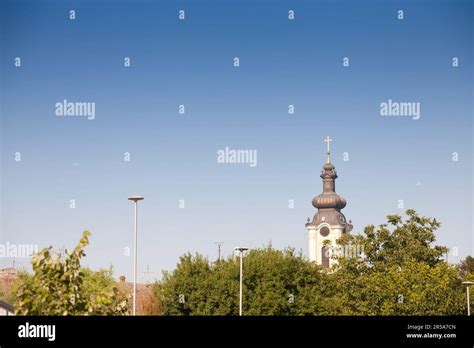 Bild Des Stadtzentrums Von Sremska Mitrovica In Serbien Mit Fokus Auf