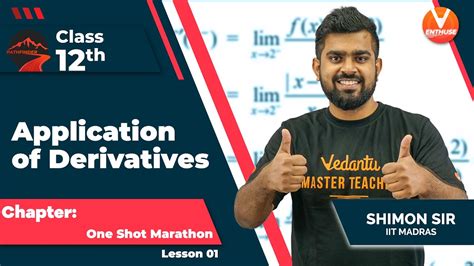 Application Of Derivatives Jee One Shot Marathon For Jee