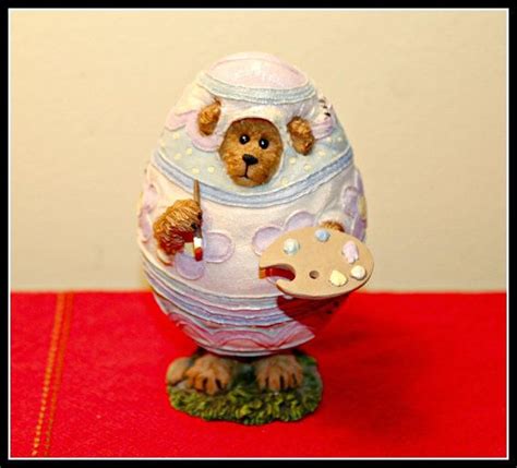 Boyds Bears Easter Egg Painting Bear Figurine The Bearstone