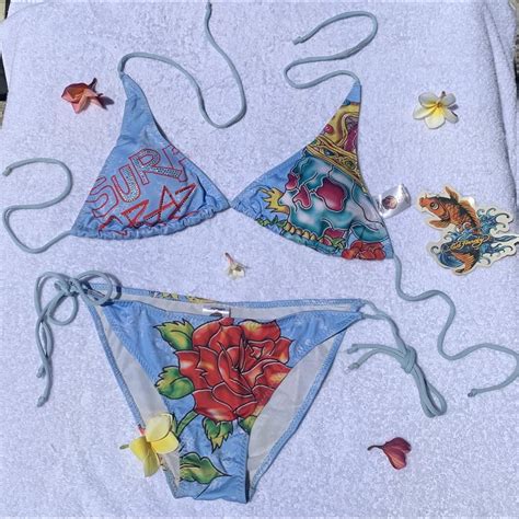 Ed Hardy Womens Bikinis And Tankini Sets Depop