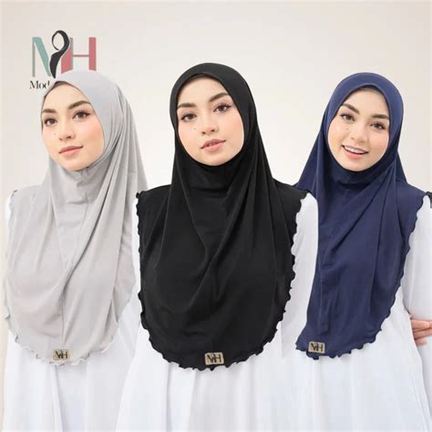 mh seamless layla instant hijab uniqlo knitted tudung malaysian sukob