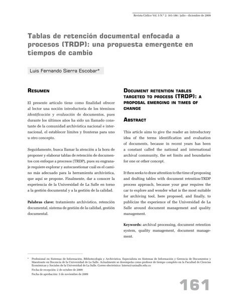 PDF tablas de retención documental enfocada a procesos tRdp