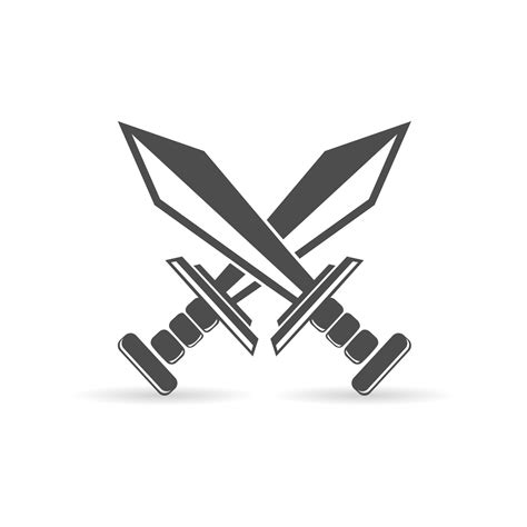 Crossed Swords Icon Weapon Badge Logo Element 12657809 Vector Art At