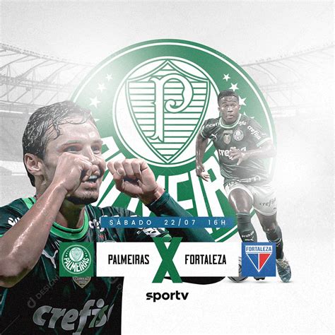 Palmeiras x Fortaleza Sábado Ao Vivo Futebol Social Media PSD Editável