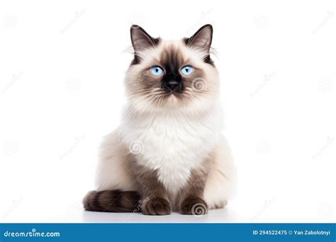 Gato do mato Sentado Num Fundo Branco Ilustração Stock Ilustração de