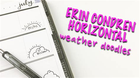 Weather Doodles In Your Erin Condren Horizontal YouTube