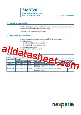 Abt Datasheet Pdf Nexperia B V All Rights Reserved