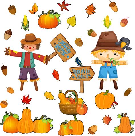 87 Pieces Thanksgiving Bulletin Board Decor Autumn Fall Classroom Bulletin Board