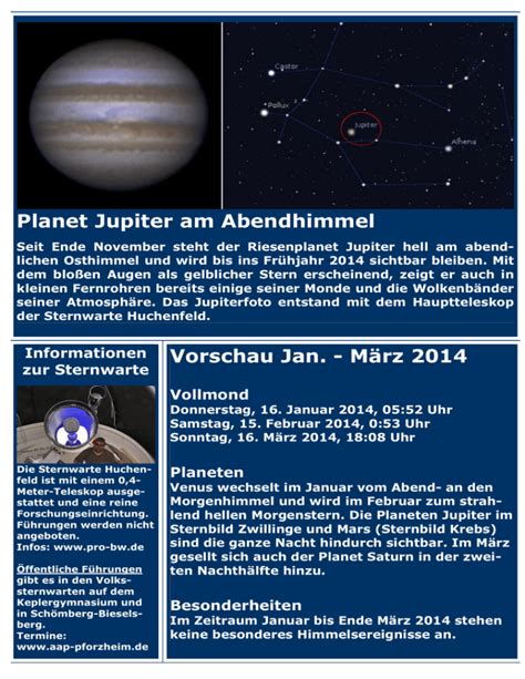 Planet Jupiter Am Abendhimmel Vorschau Jan