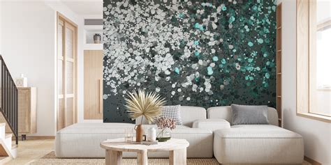 Teal Green Glitter Glam 1 Wallpaper | Happywall